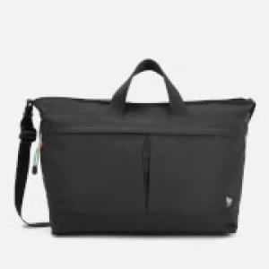 Image of Paul Smith Mens Zebra Logo Canvas Weekend Bag - Black