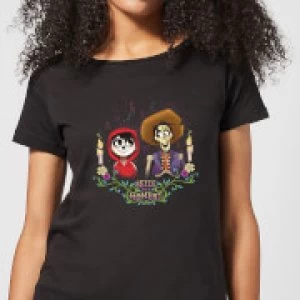 Image of Coco Miguel And Hector Womens T-Shirt - Black