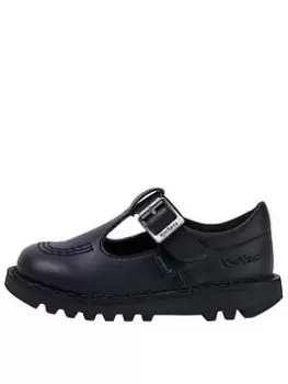 Image of Kickers Infant Kick T-Bar Vegan, Black, Size 11 Younger