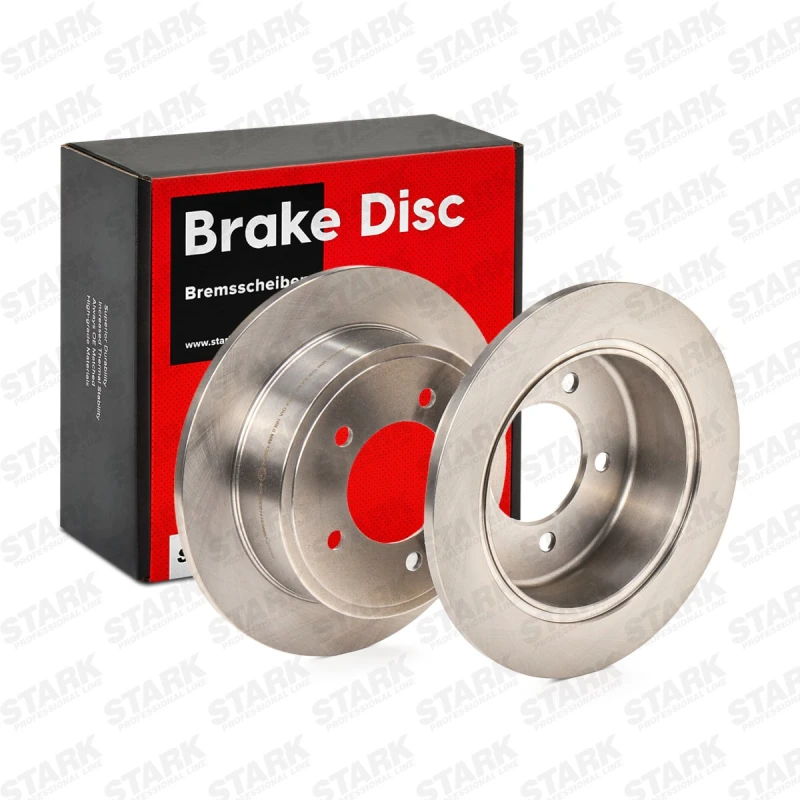 Image of STARK SKBD-0022154 Brake disc Rear Axle, solid, Cast Iron, Uncoated, Untreated, without bolts/screws Cast Iron Brake Disc (82)