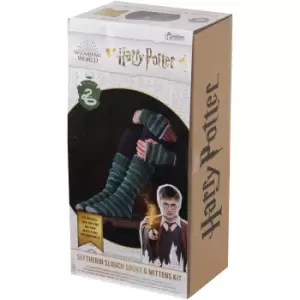 Image of Eaglemoss Slytherin Mittens & Slouch Socks Knit Kit
