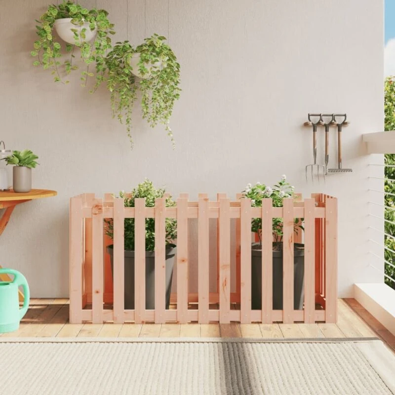 Image of vidaXL Garden Raised Bed w/ Fence Design 150x50x70cm, Brown 832500
