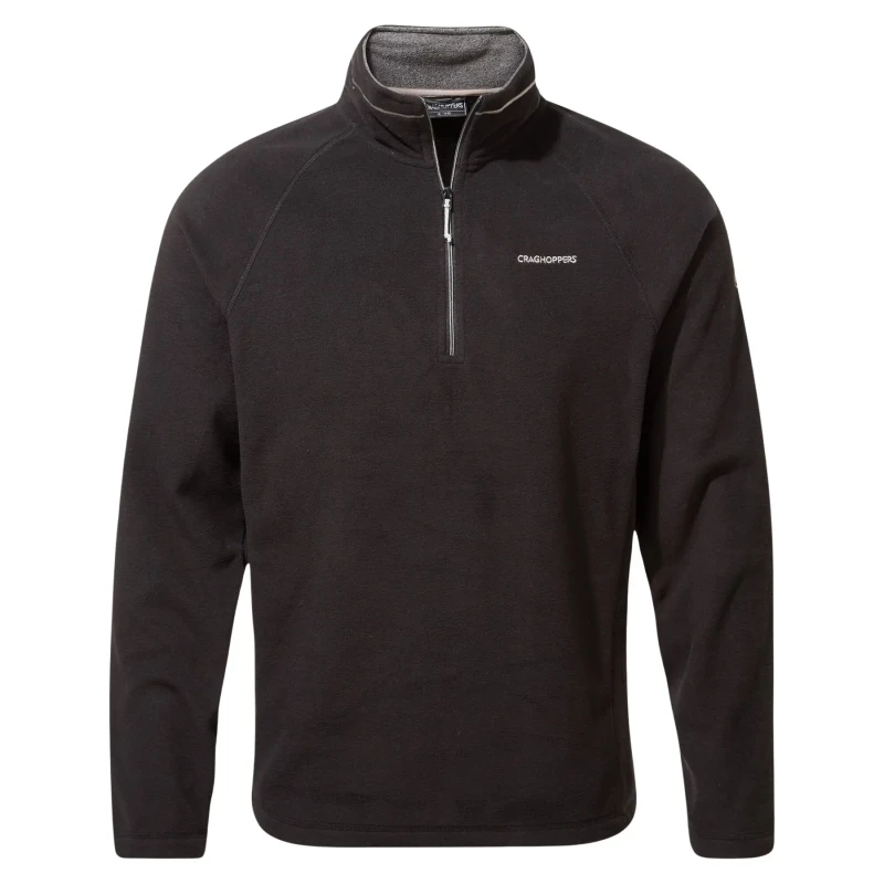 Image of Craghoppers Craghoppers Men 'Corey VI' Half-Zip Fleece in Jet Black Size: large Jet Black L Male 5054904484621