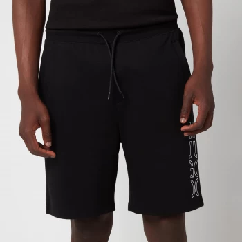 Image of Hugo Boss Doolio Split Logo Jersey Shorts Black Size XL Men
