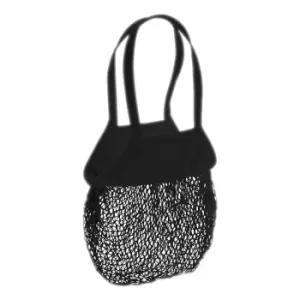 image of Westford Mill Organic Cotton Mesh Grocery Bag (One Size) (Black)