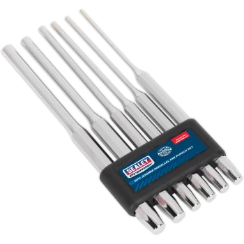 image of Sealey AK9128L 6 Piece Long Parallel Pin Punch Set