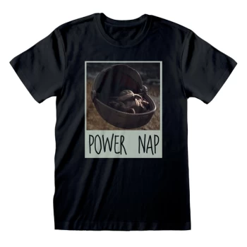 image of The Mandalorian - Power Nap Mens Small T-Shirt - Black