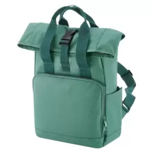 Image of Bagbase Unisex Adult Mini Recycled Twin Handle Backpack (One Size) (Sage Green)