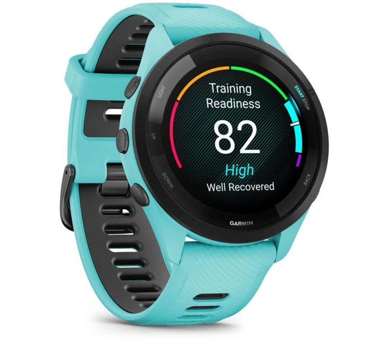 Image of Garmin Forerunner 265 Sports Watch - Aqua, 46 mm, Blue 753759313739