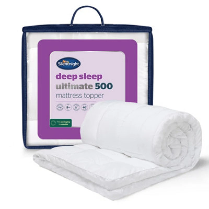 Image of Silentnight Ultimate Deep Sleep 500 5Cm Mattress Topper White WA8NT Unisex King