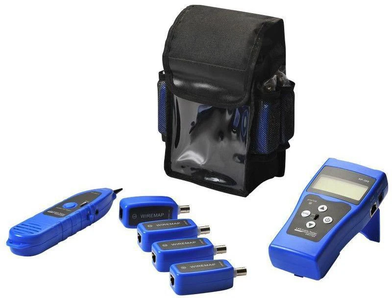 Image of Lanview LVN127693 network cable tester Twisted pair cable tester Black