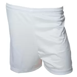 Image of Precision Childrens/Kids Micro-Stripe Football Shorts (XS) (White)