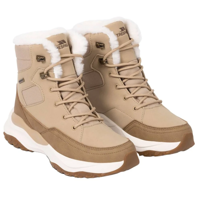 Image of Trespass Womens Nadine Snow Boots in Ecru Size: 4 Ecru Female 4