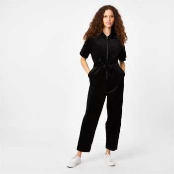 image of Jack Wills Skye Corduroy Jumpsuit - Black