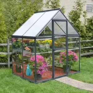 image of 6' x 4' Palram Canopia Hybrid Grey Greenhouse (1.85m x 1.26m)