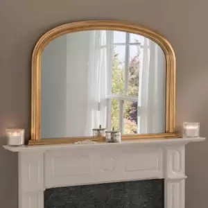 Image of Yearn Mirrors Yearn Contemporary Overmantle Mirror Gold 112(w)x77Cm(h)