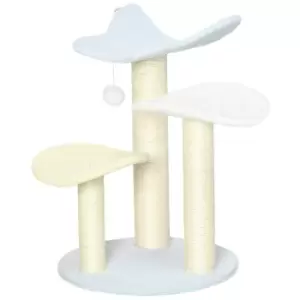 Image of PawHut 54cm Indoor Cat Tree Kitty Play Tower w/ Toy Ball Sisal Scratching Post
