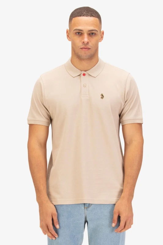 Image of Luke 1977 Luke 1977 Men New Mead Polo in Stone Size: 3X-Large Stone XXXL Male 5056524310533