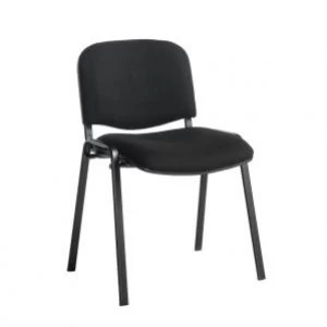 image of Taurus meeting room stackable chair with Black frame and no arms black