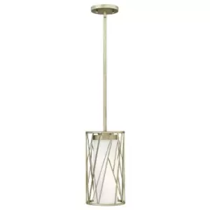 Image of 1 Bulb Ceiling Pendant Light Fitting Silver Leaf LED E27 100W Bulb