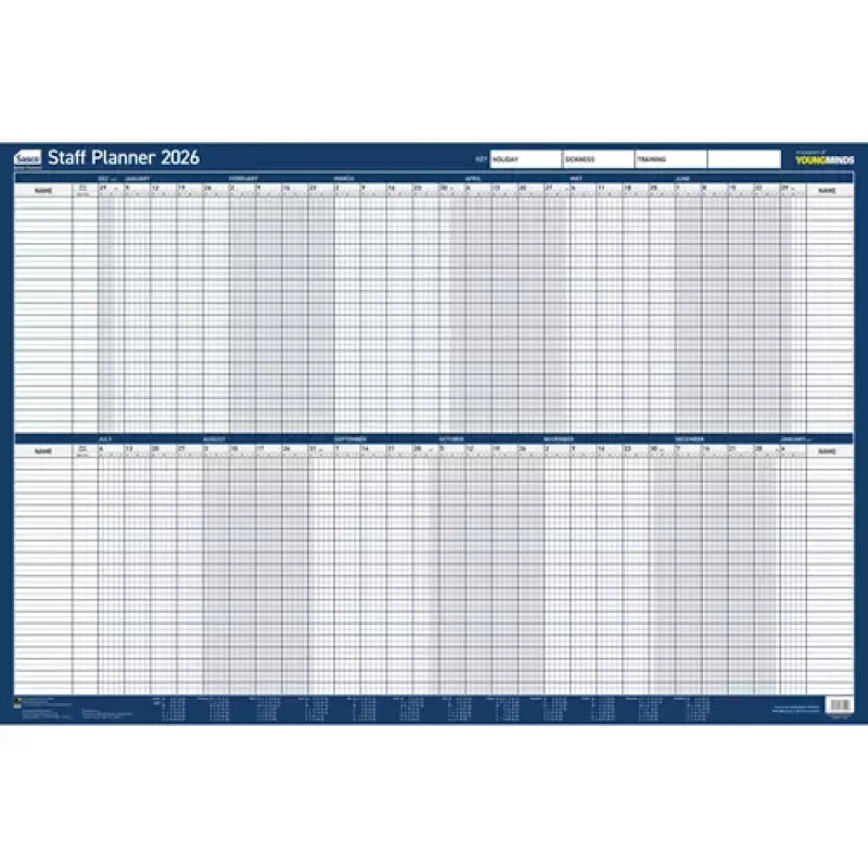 Image of Sasco Staff Planner Unmounted 2026 2410276 SY64592 SY64592