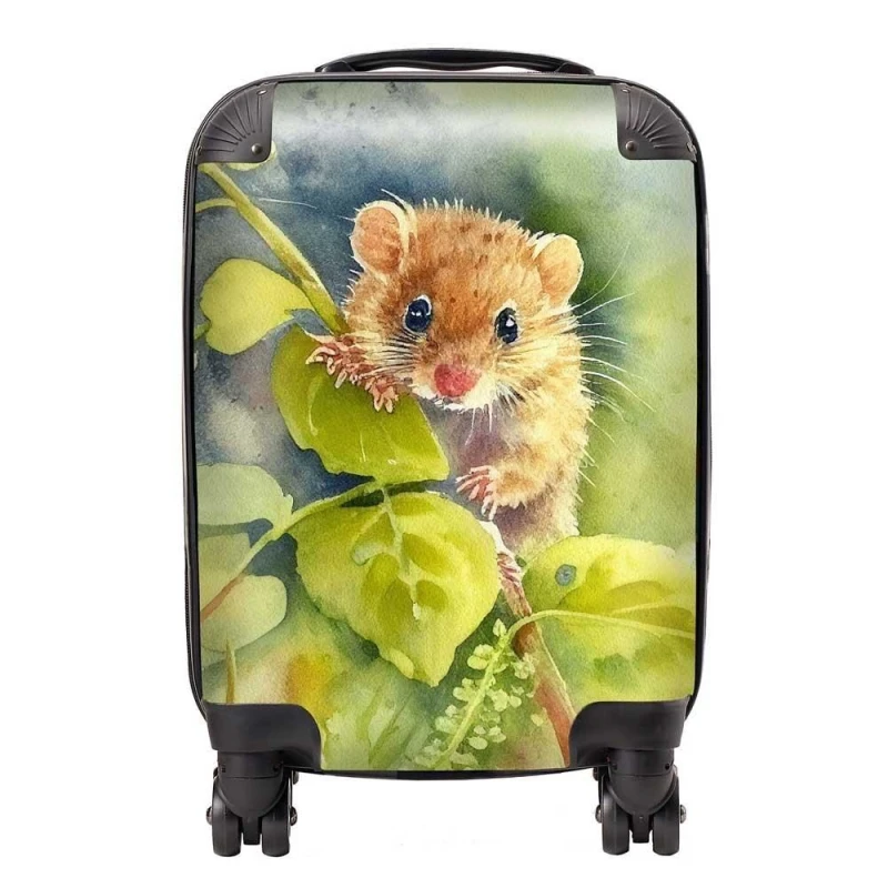 Image of Warren Reed - Designer Dormouse Watercolour Suitcase in Brown Size: Large Brown Unisex Large