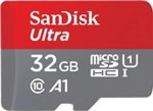 Image of SanDisk Ultra 32GB microSDHC Memory Card + SD Adapter with A1 App Performance Up to 120 MB/s, Class 10, U1