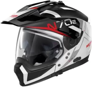 image of Nolan N70-2 X Bungee N-Com Helmet, black-white Size M black-white, Size M