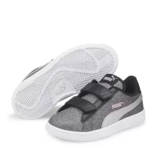 Puma Smash Glitz Court Trainers Child Girls - Black