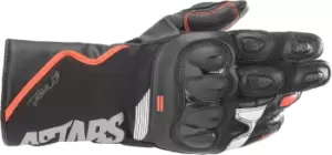 image of Alpinestars SP-365 Drystar Motorcycle Gloves, black-white-red Size M black-white-red, Size M