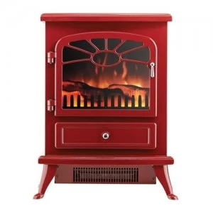 image of Focal Point ES2000 Electric Stove with Log Flame Effect - Burgundy