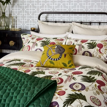 Image of Sanderson Jackfruit Kingsize Duvet Cover, Fig & Olive
