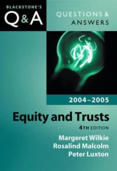 Image of Equity and Trusts by Margaret Wilkie and Peter Luxton and Rosalind Malcolm Book