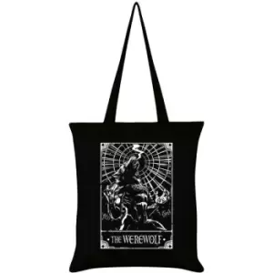 image of Deadly Tarot The Werewolf Tote Bag (One Size) (Black/White) - Black/White