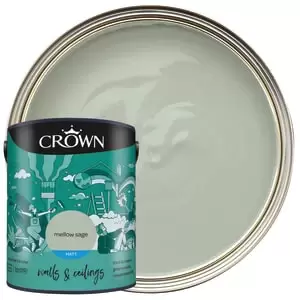 image of Crown Matt Emulsion Paint - Mellow Sage - 5L