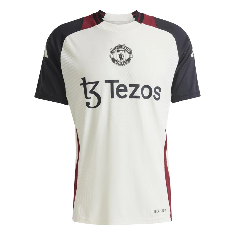 Image of adidas adidas Manchester United Pro Training Shirt 24/25 Owhite/Black male XS