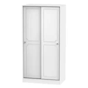 Image of Florence White Ash Sliding Wardrobe