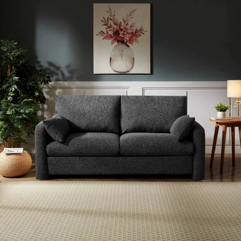 Image of Artemis Home Shorewood 2 Seat Fabric Sofa in Charcoal Size: 2 Seater Charcoal Unisex 2 Seater