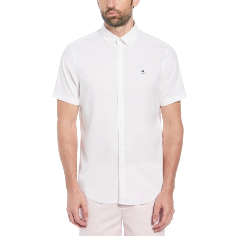 Image of Original Penguin Oxford Short Sleeve Shirt White White