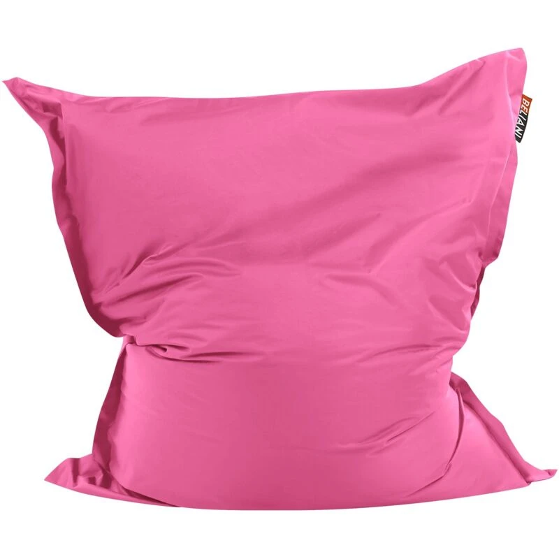 Image of Beliani Bean Bag Cover Fuzzy 180 Cm 140 Cm Fuchsia Pink