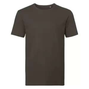 Image of Russell Mens Authentic Pure Organic T-Shirt (L) (Dark Olive)