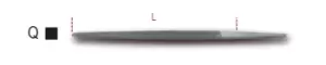 Image of Beta Tools 1718A10/Q Second-Cut Square File No Handle 250mm 017180041