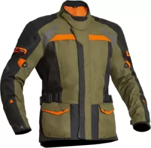 image of Lindstrands Transtrand Waterproof Motorcycle Textile Jacket, green-orange, Size 50, green-orange, Size 50