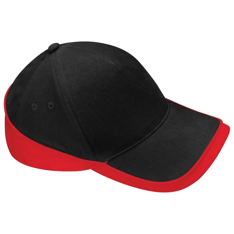 Image of Beechfield Beechfield Men Teamwear Competition Cap Baseball Headwear Pack of 2 in Black One Size Male 5059269088569