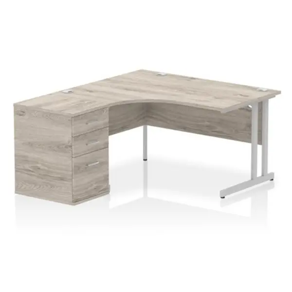 Image of Dynamic Office Solutions Impulse 1400mm Cantilever Left Crescent Desk Workstation I004245