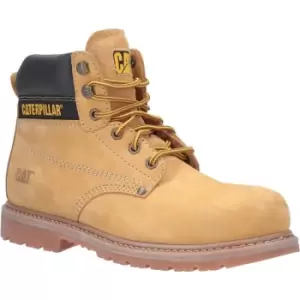 Image of Caterpillar Mens Powerplant GYW Leather Safety Boot (8 UK) (Honey) - Honey