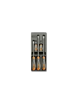 image of Beta Tools T171 5pc "Max" Flat/Slotted Screwdriver Set in Tray for Roller Cabs