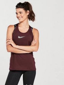 Image of Nike Training Pro Cool Tank Burgundy Size L Women