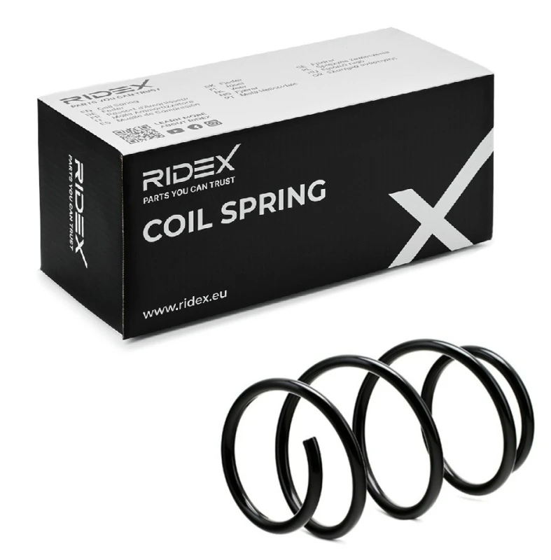 Image of RIDEX 188C0243 Coil spring Front Axle Coil Spring (188)