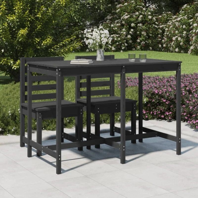 Image of VIDAXL Garden Table Grey 159.5x82.5x110cm Solid Wood Pine vidaXL 8720845692100